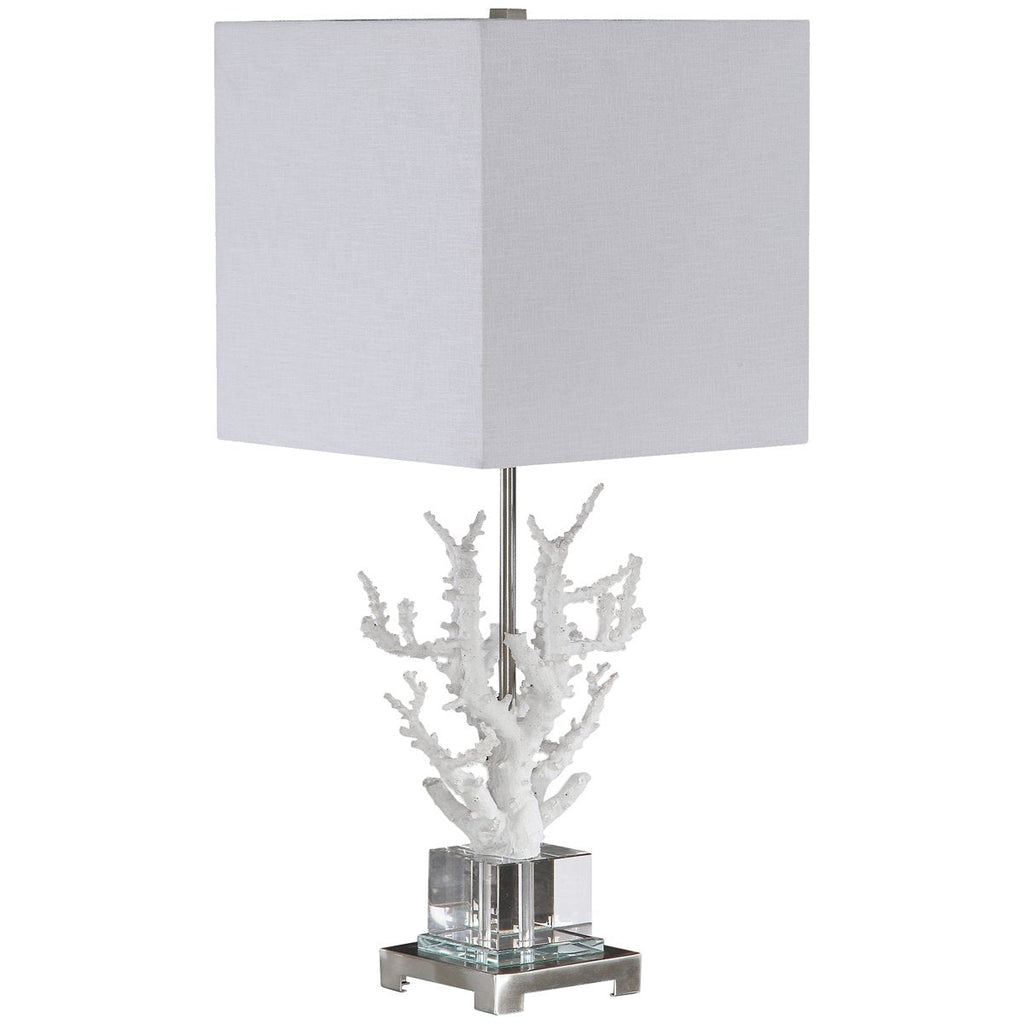 Lampe de table corail blanc Uttermost Corallo