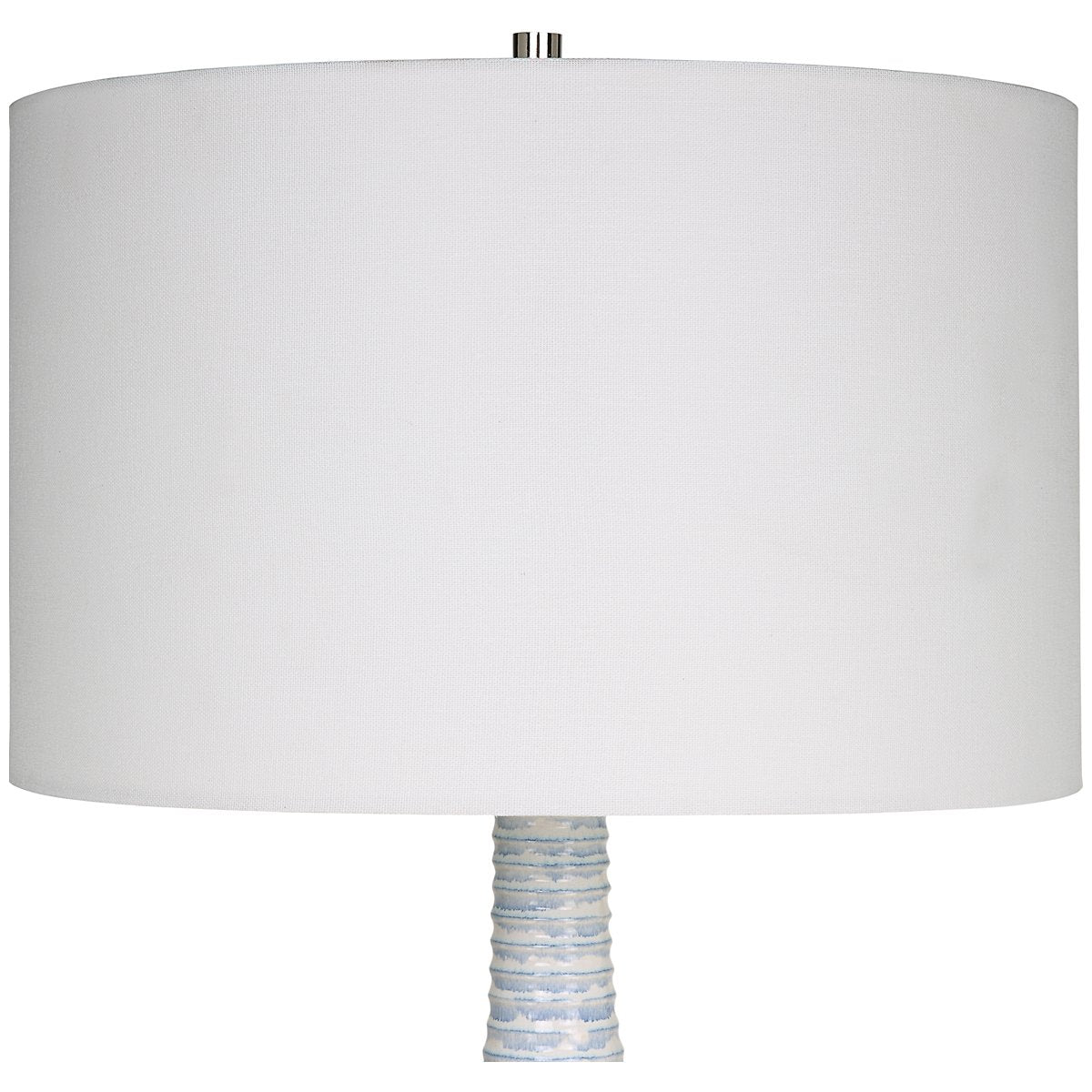 Lampe de table bleue côtelée Uttermost Clariot