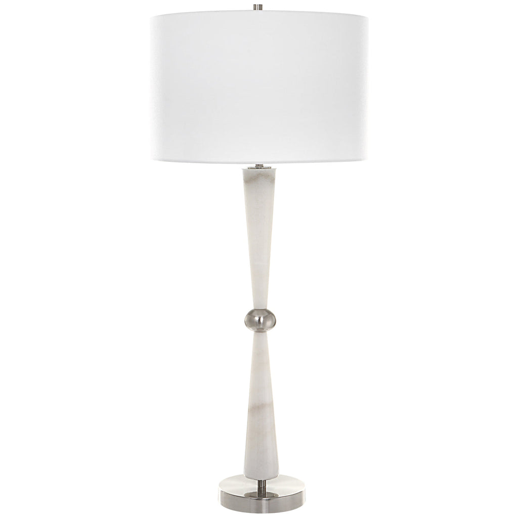 Lampe de table blanche Uttermost Hourglass