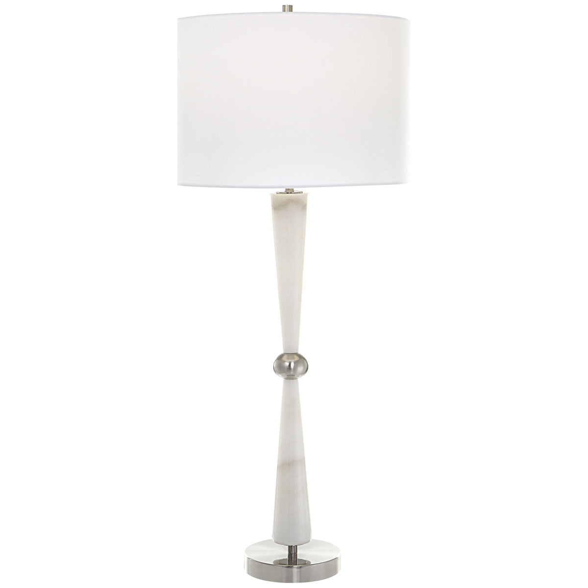 Lampe de table blanche Uttermost Hourglass