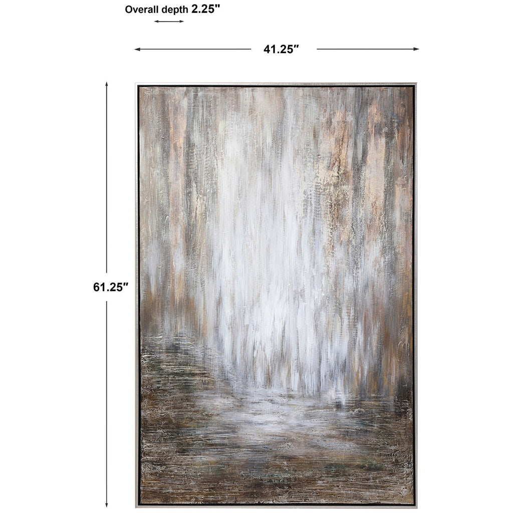 Pluie du désert extrême, art abstrait peint à la main