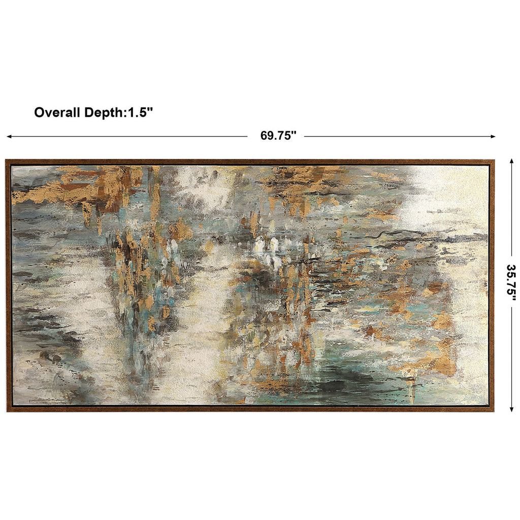 Art abstrait de l'extrême derrière les chutes