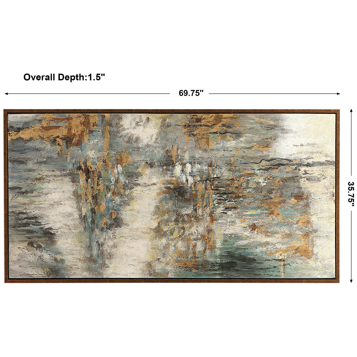 Art abstrait de l'extrême derrière les chutes