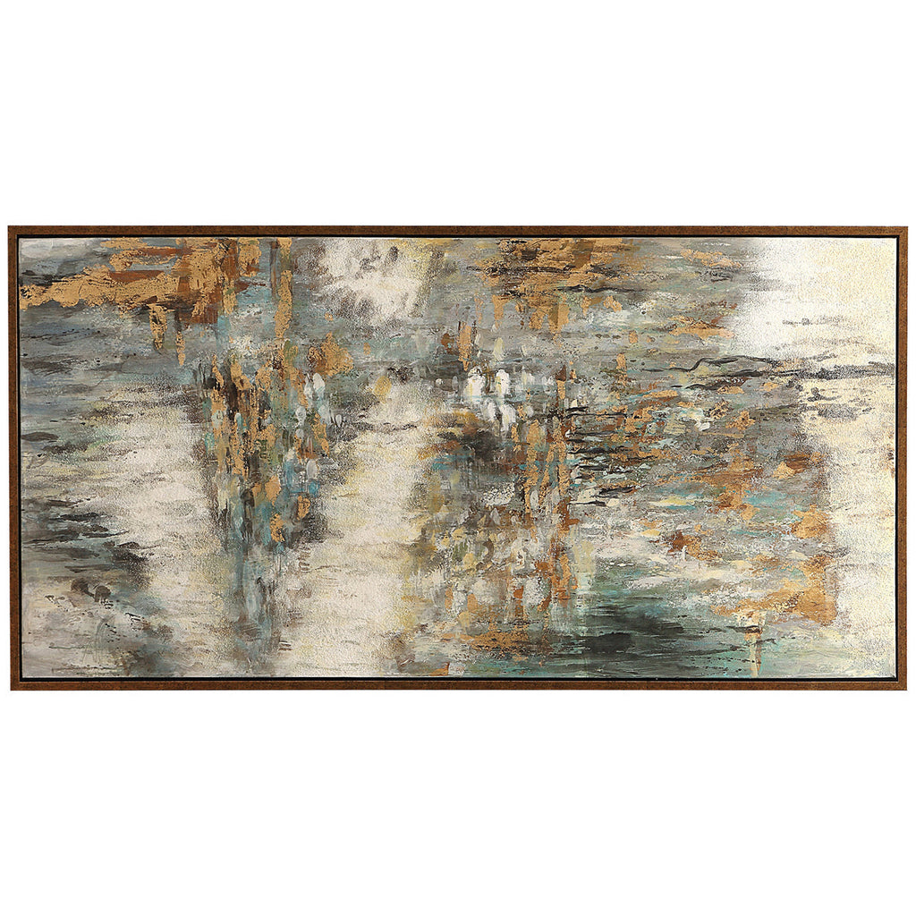 Art abstrait de l'extrême derrière les chutes