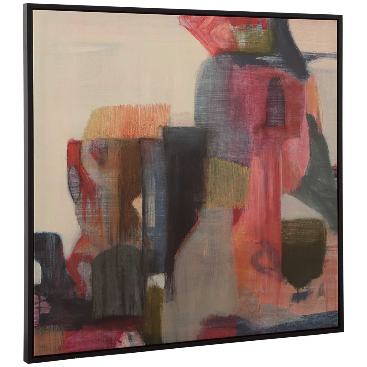 Art abstrait de géranium et de gingembre