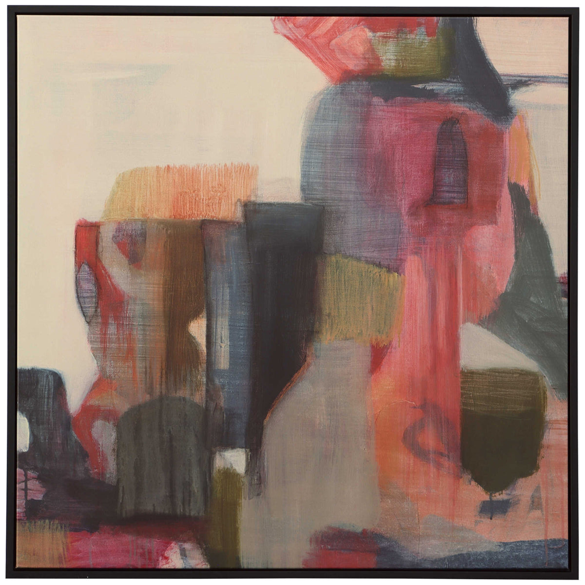 Art abstrait de géranium et de gingembre