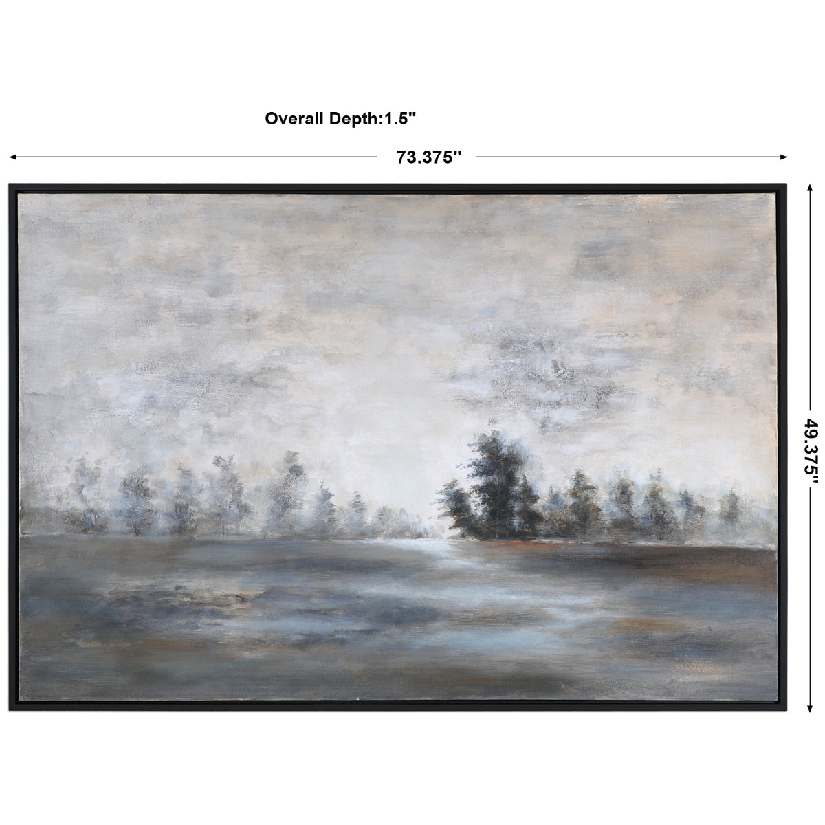 Paysage artistique dans la brume du soir