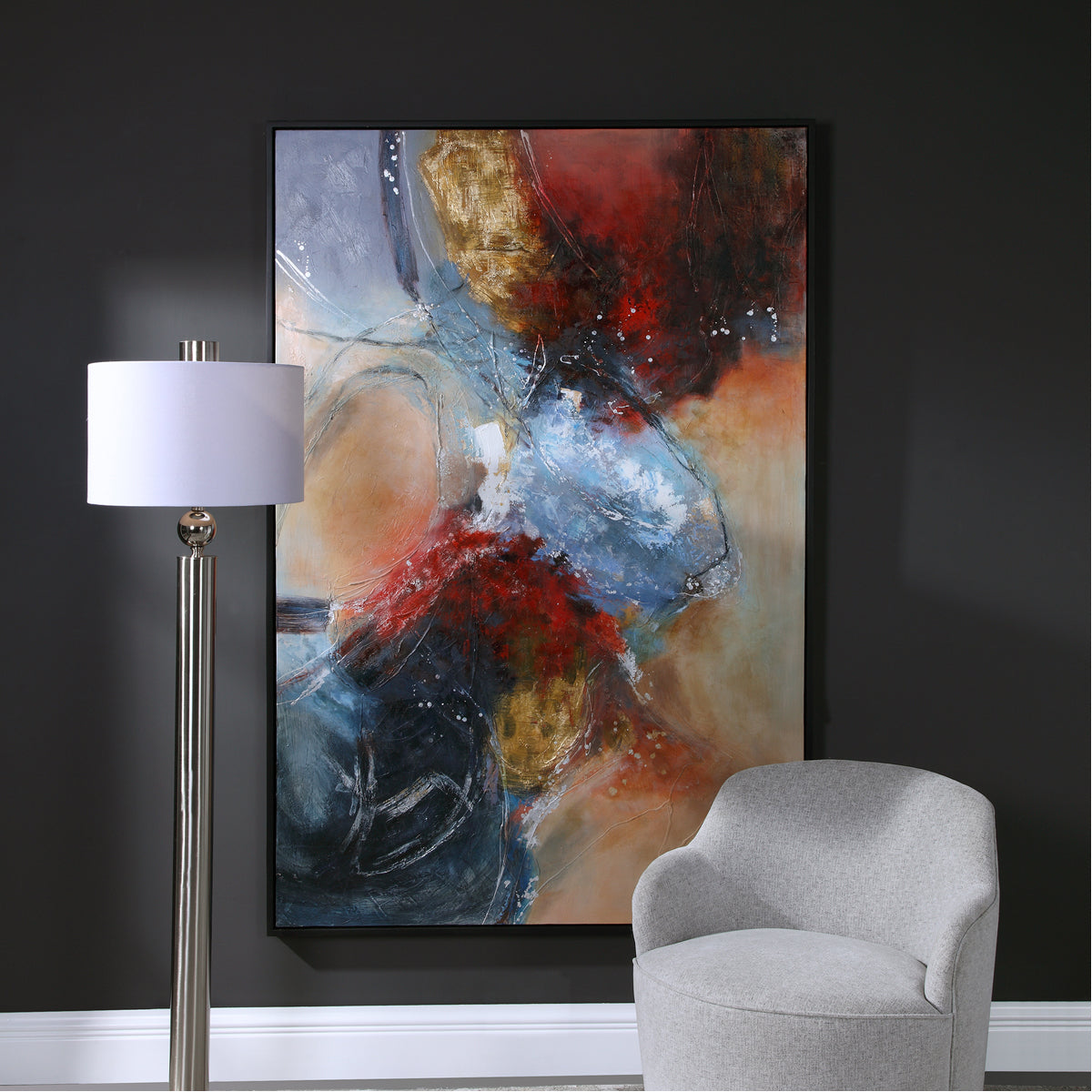 Art abstrait du coucher de soleil d'été