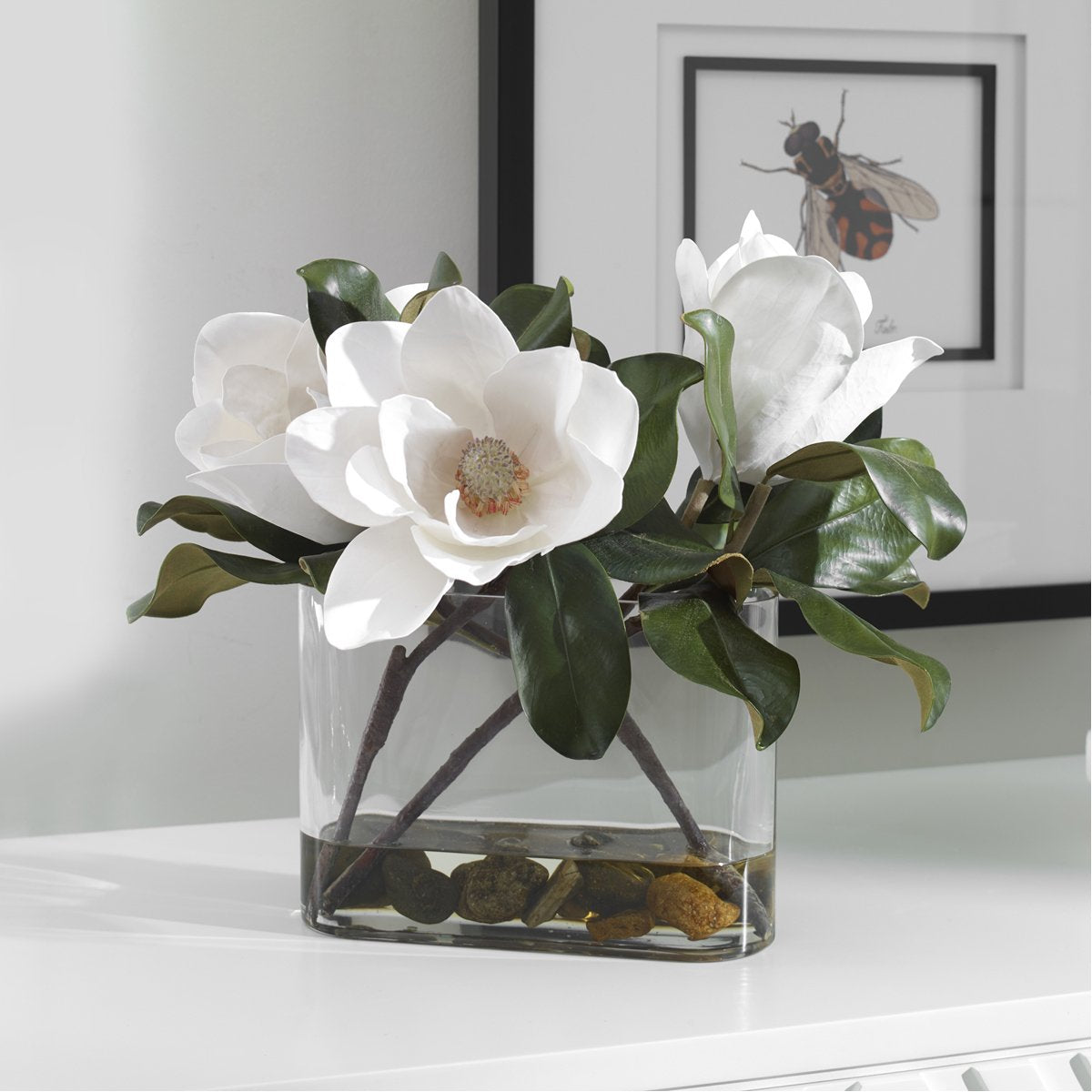 Centre de table en fleurs de magnolia de Middleton