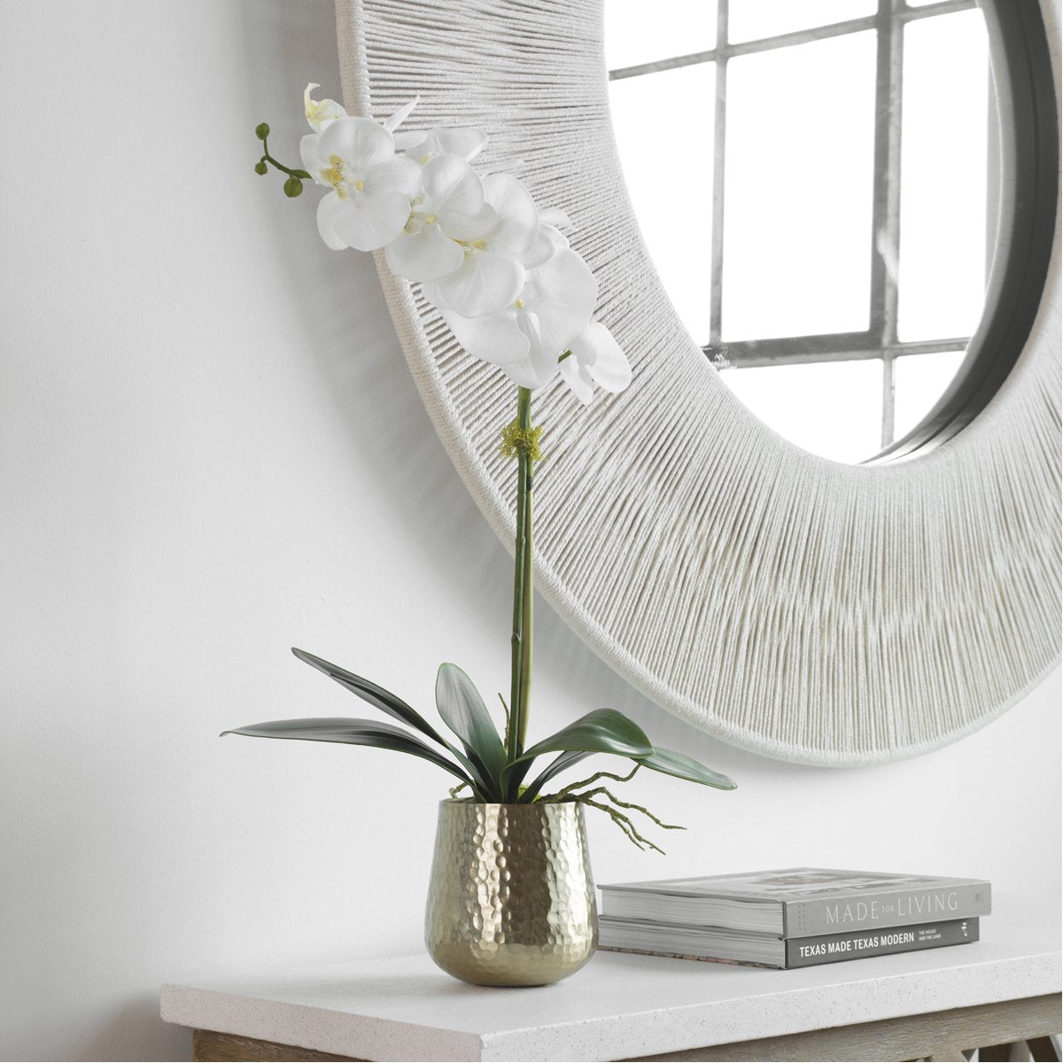 Orchidée Cami Uttermost avec pot en laiton