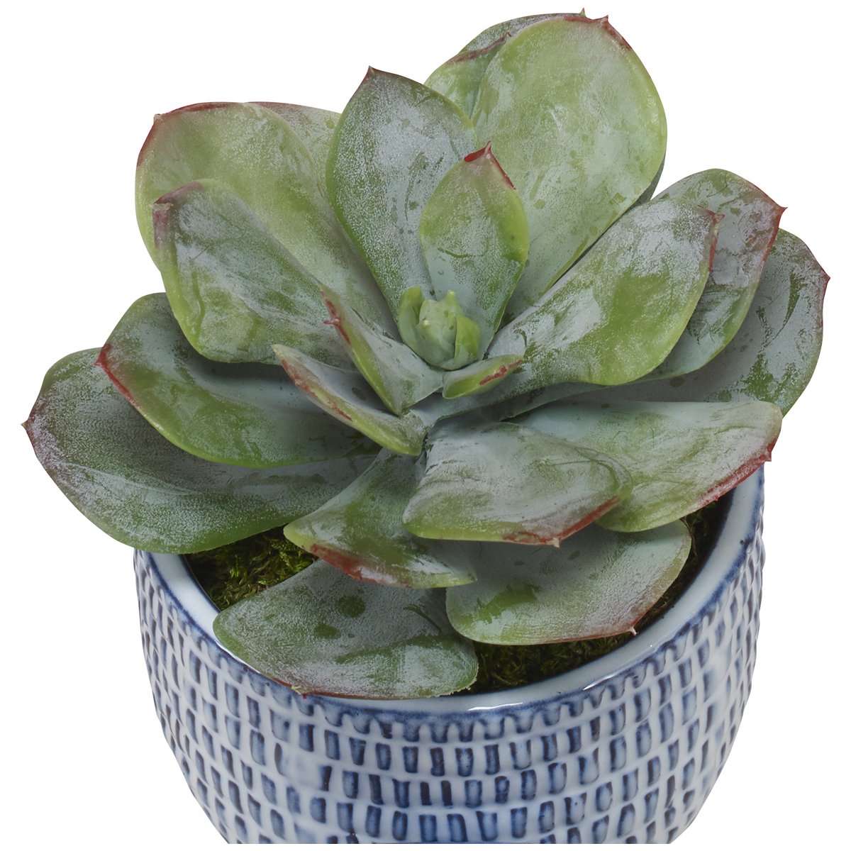 Ensemble de 3 pots de verdure Puebla bleus et blancs
