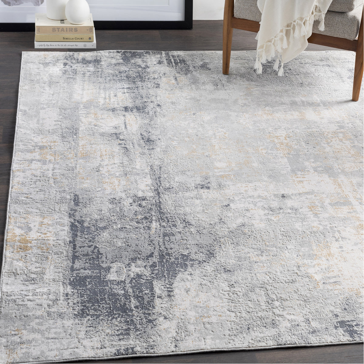 Tapis abstrait gris Paoli d'Uttermost