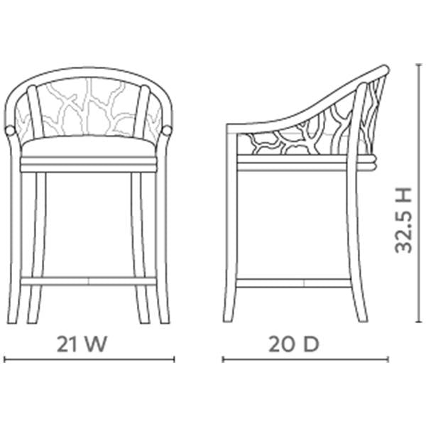 Tabouret de bar Villa &amp; House Bosco - Bois flotté