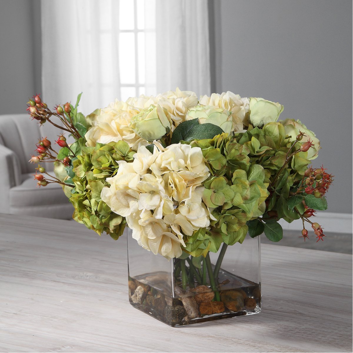 Bouquet d'hortensias Cécile le plus raffiné