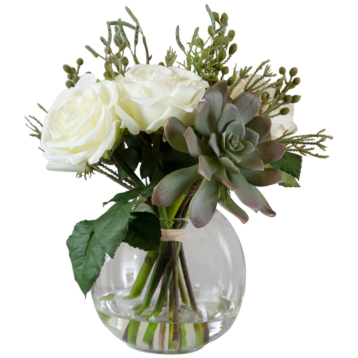 Bouquet de fleurs et vase Belmonte de la plus haute qualité