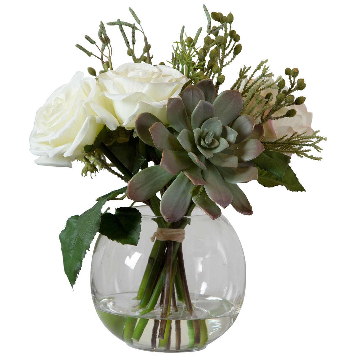 Bouquet de fleurs et vase Belmonte de la plus haute qualité