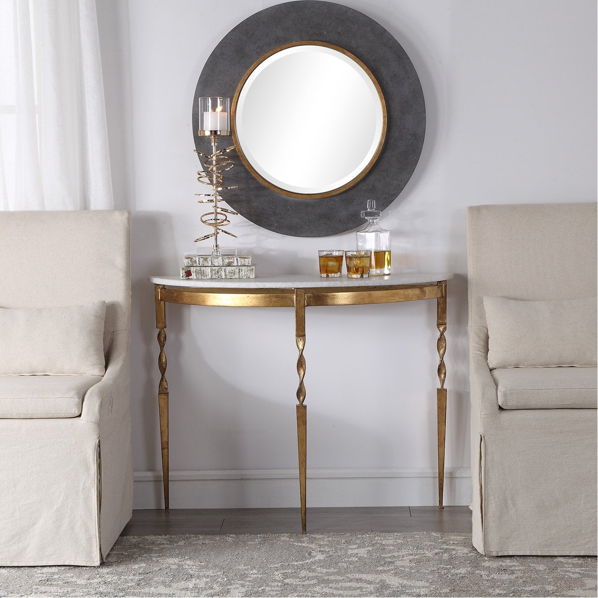 Table console demi-lune Uttermost Imelda