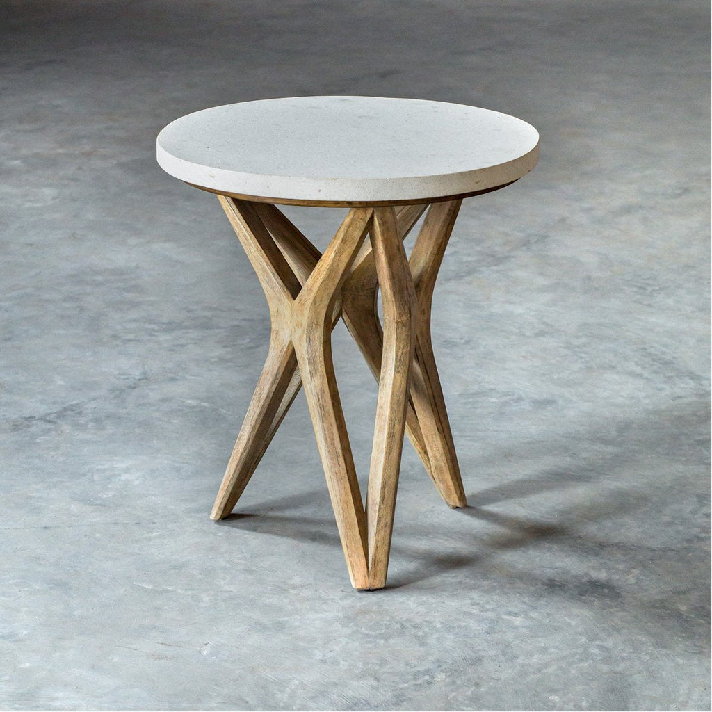 Table d'appoint en pierre calcaire Uttermost Marnie