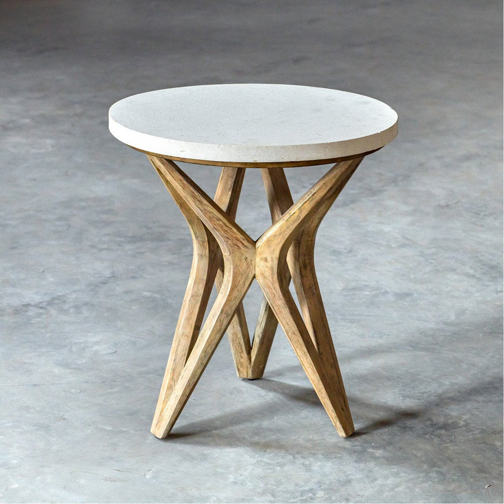 Table d'appoint en pierre calcaire Uttermost Marnie