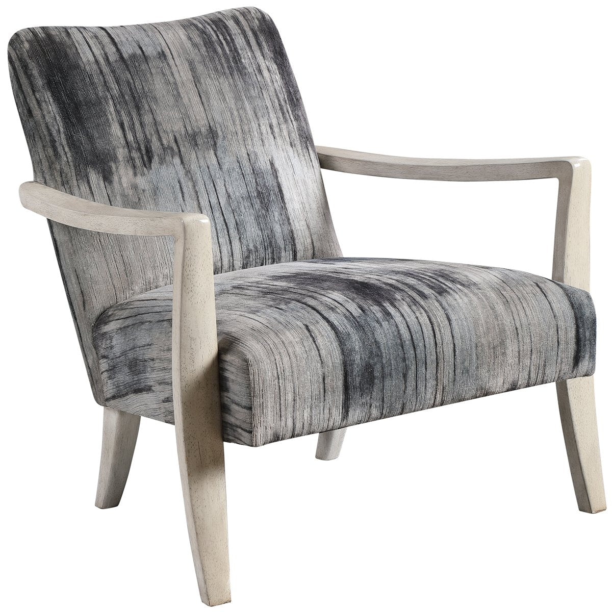 Fauteuil d'appoint en chenille grise aquarelle Uttermost