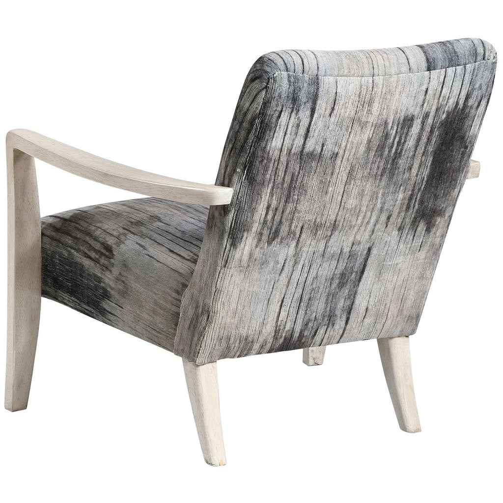 Fauteuil d'appoint en chenille grise aquarelle Uttermost