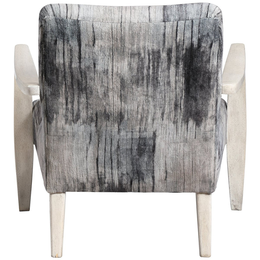 Fauteuil d'appoint en chenille grise aquarelle Uttermost