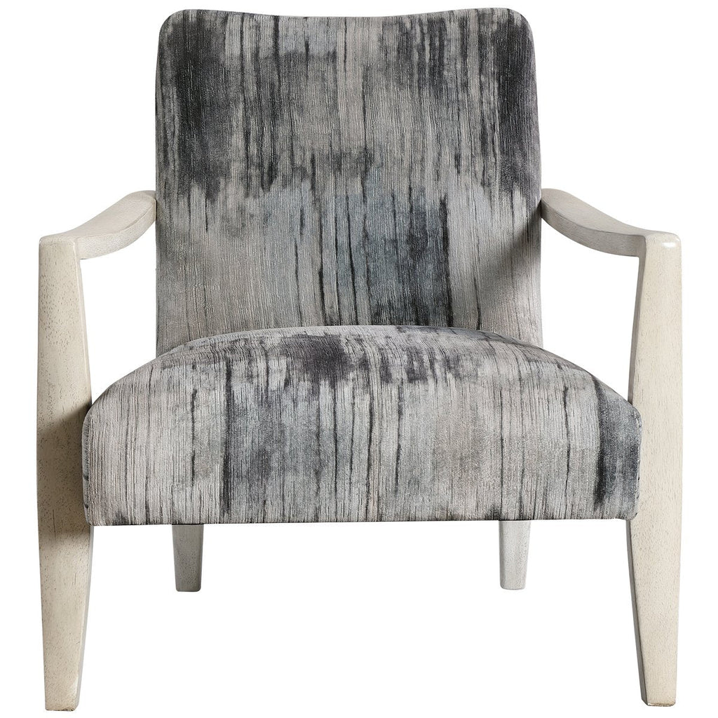 Fauteuil d'appoint en chenille grise aquarelle Uttermost
