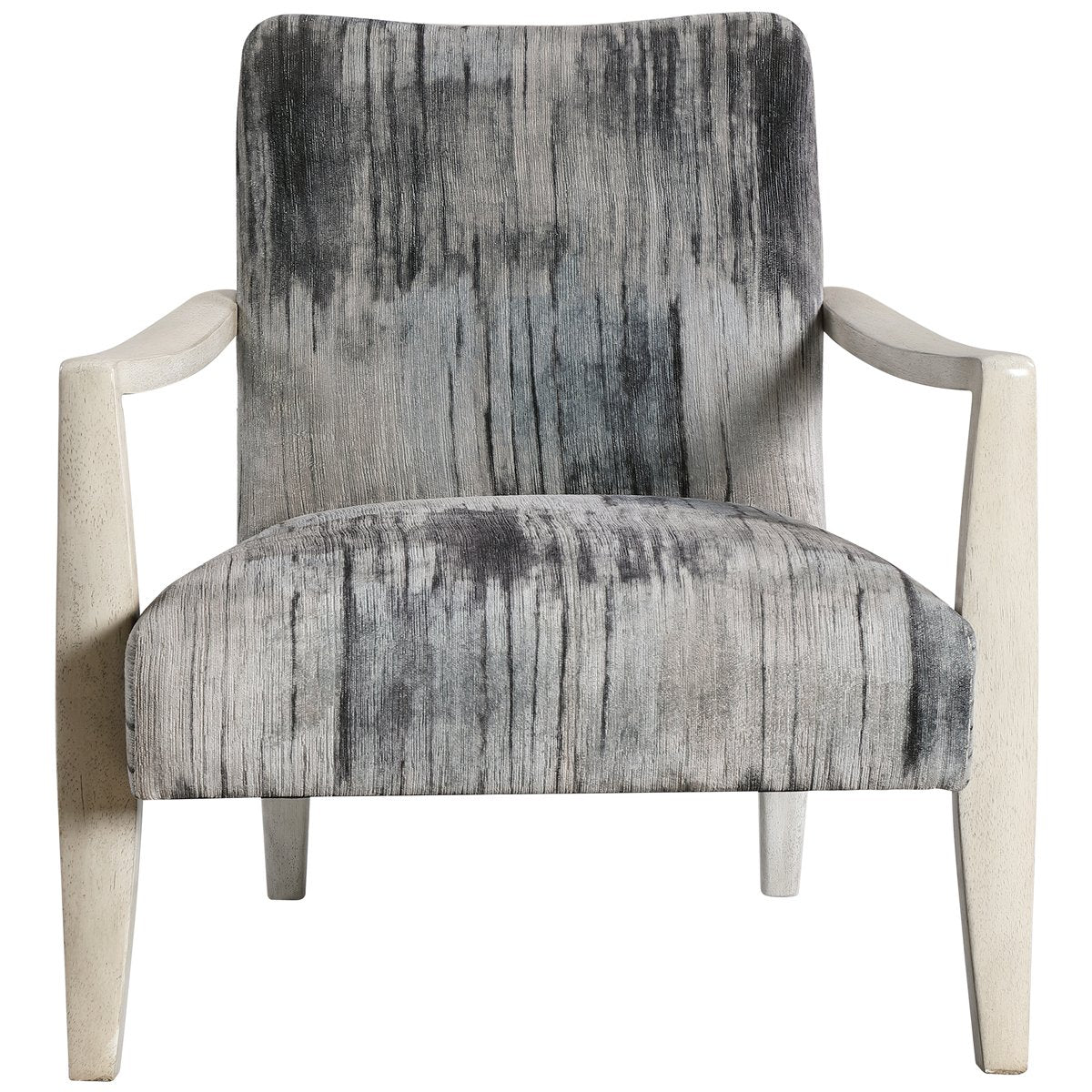 Fauteuil d'appoint en chenille grise aquarelle Uttermost