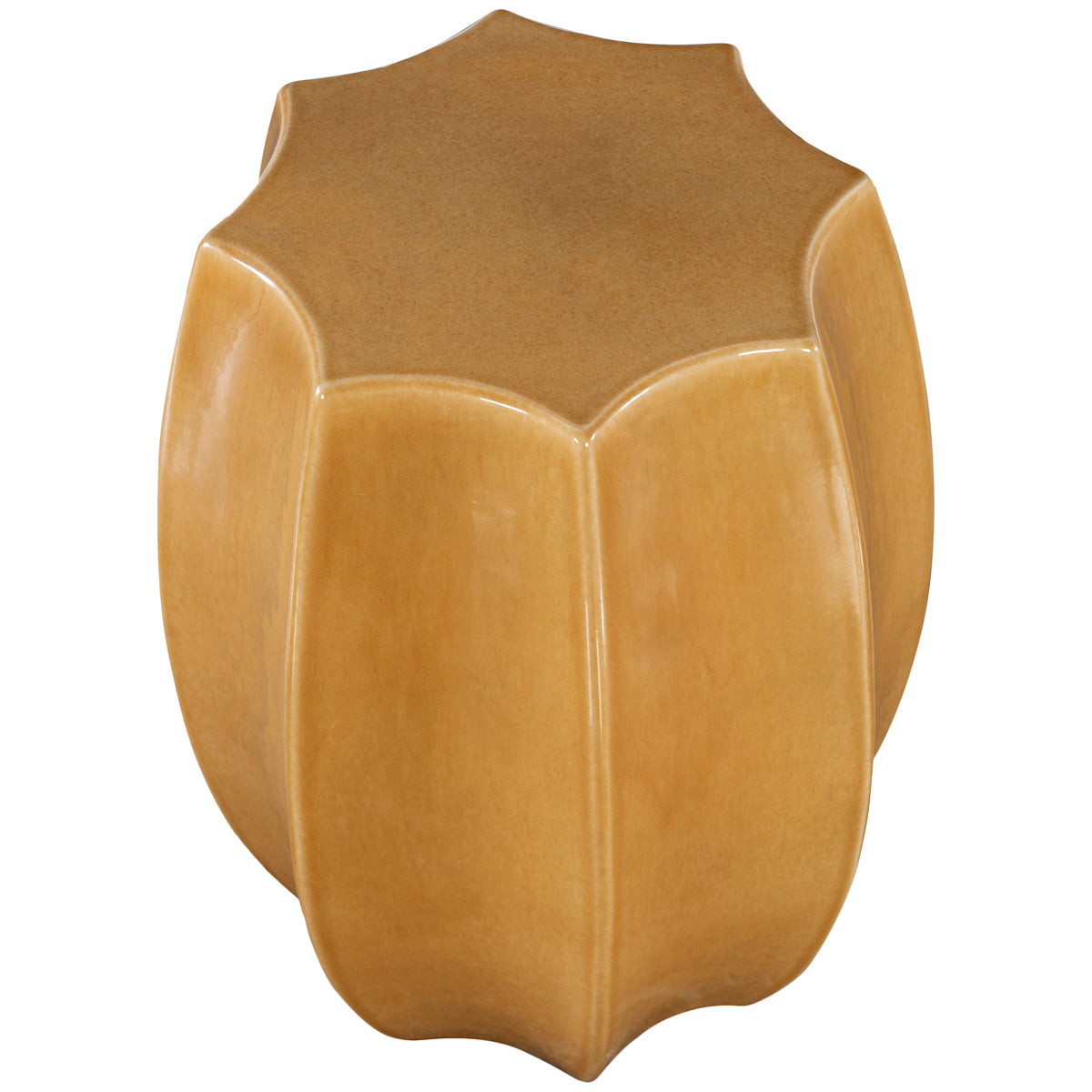 Tabouret de jardin festonné Uttermost Sunrise Amber Gloss