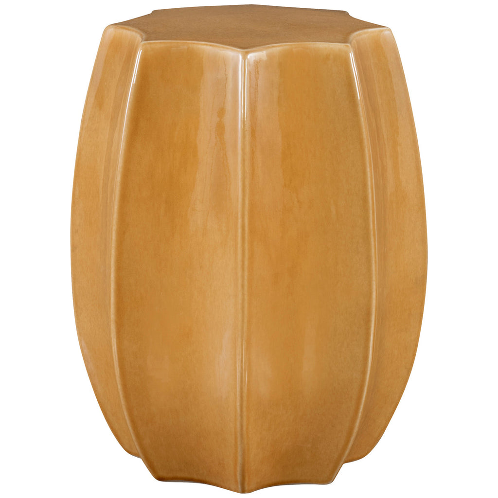Tabouret de jardin festonné Uttermost Sunrise Amber Gloss