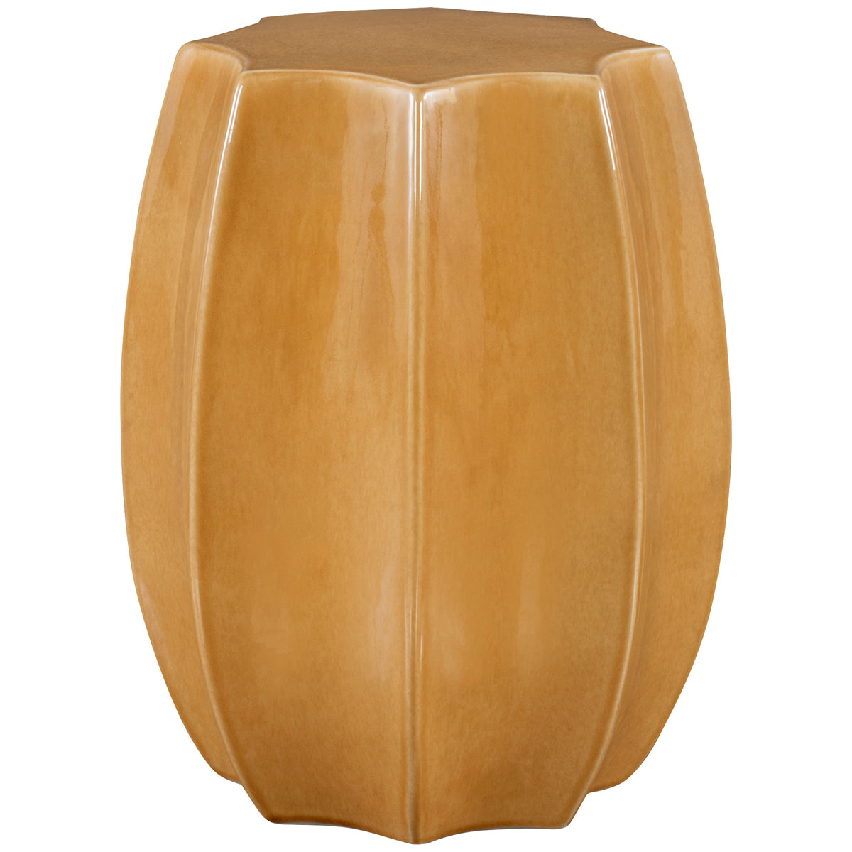 Tabouret de jardin festonné Uttermost Sunrise Amber Gloss
