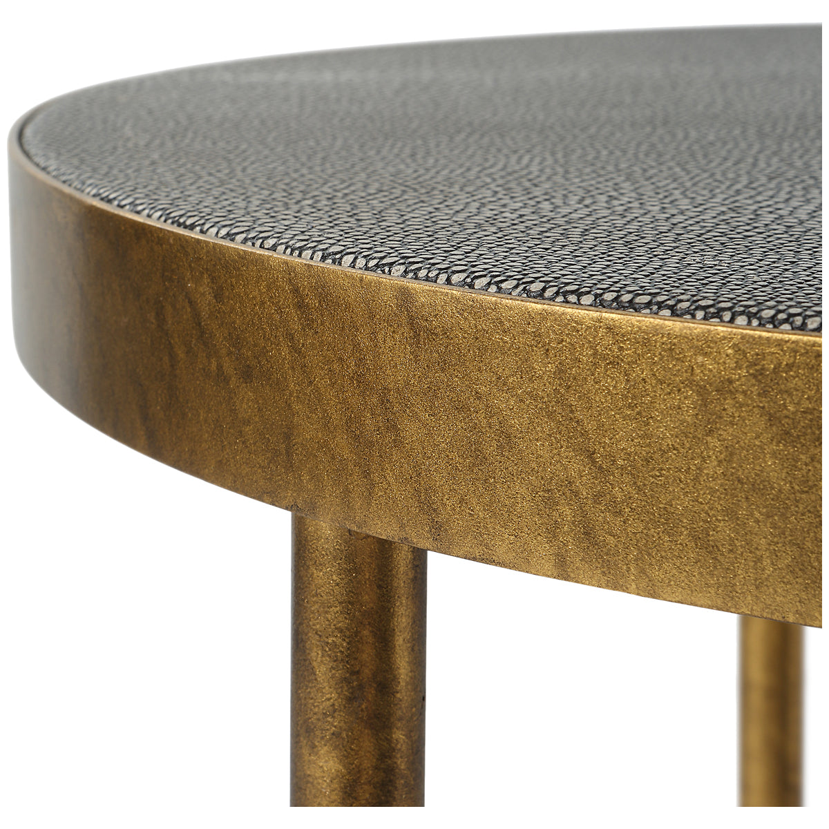 Tables gigognes Uttermost Aragon en laiton, ensemble de 2 pièces