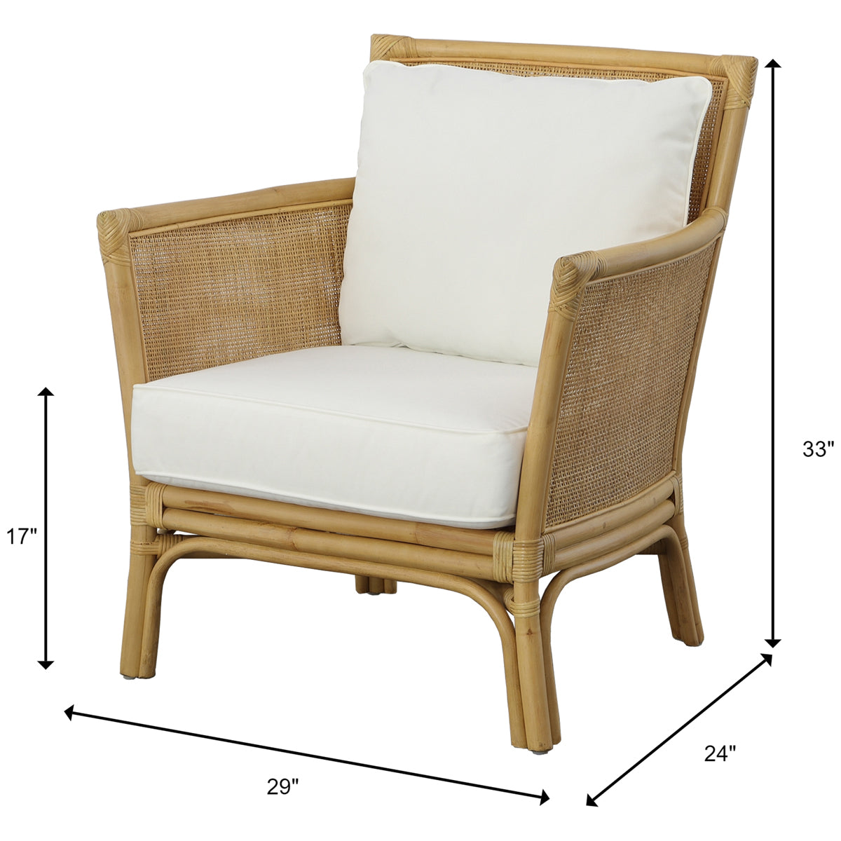 Fauteuil en rotin Uttermost Pacific