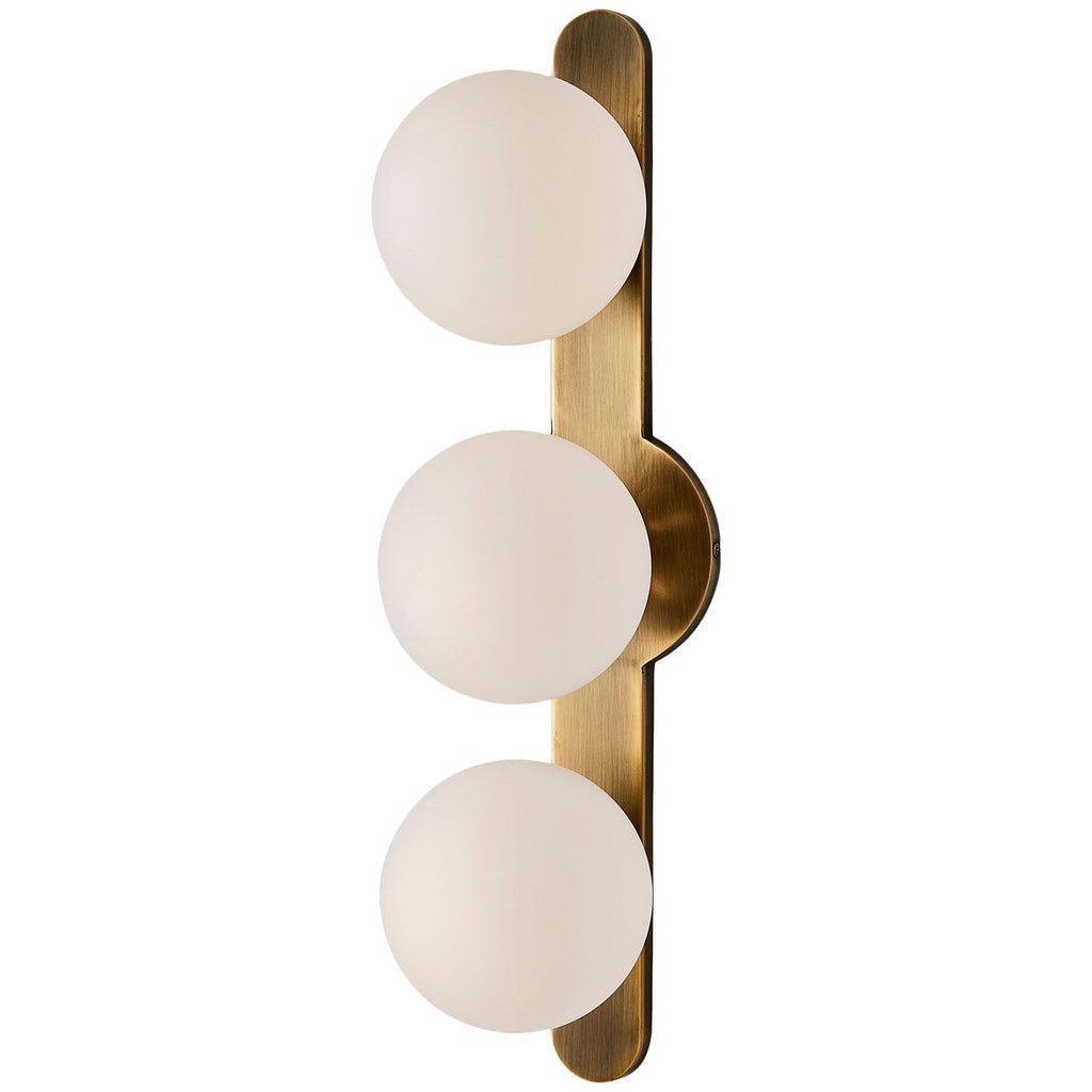 Applique à 3 lumières du milieu du siècle, style gouttelettes d'eau