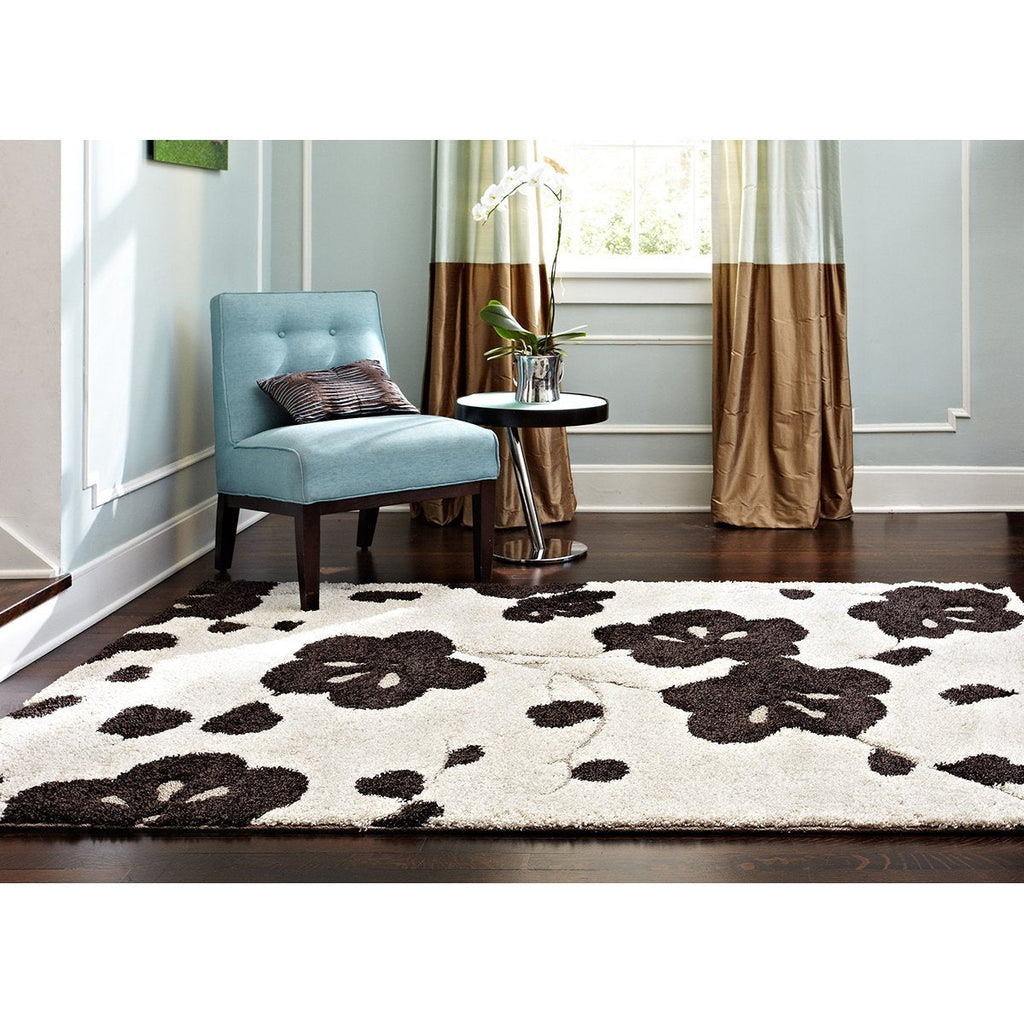 Tapis tissé à la machine Loloi Enchant EN-08 Ivoire Expresso