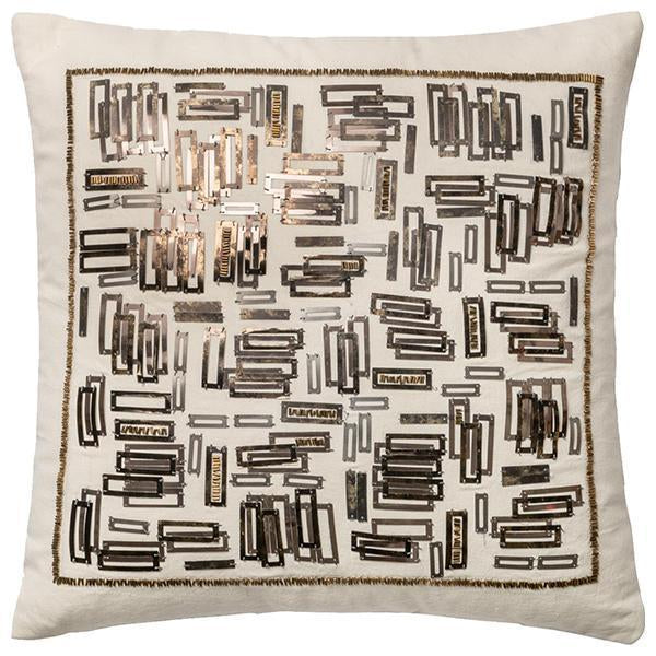 Lot de 2 coussins brodés Loloi P0196 sur base en coton 18 x 18