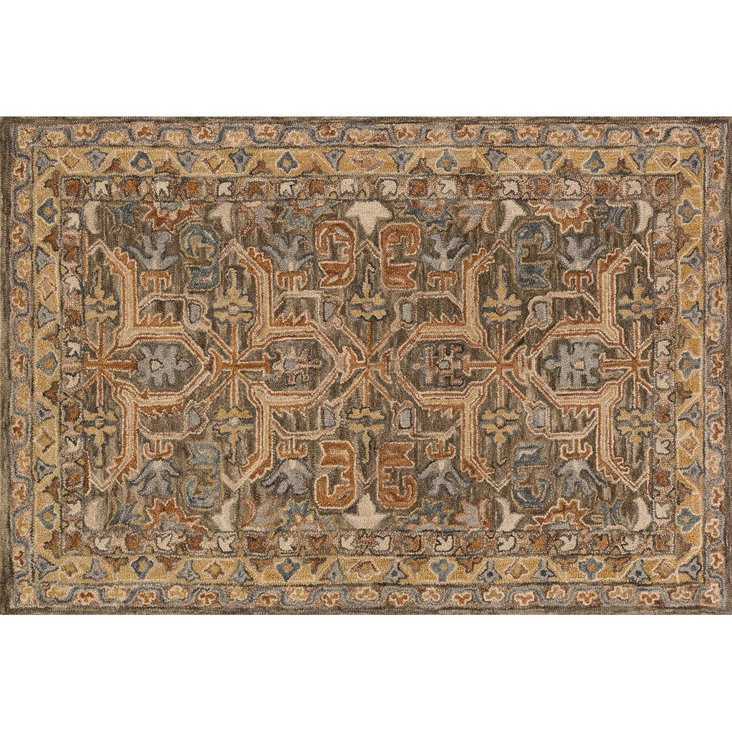 Tapis Loloi Victoria VK-01 Noyer et Multi