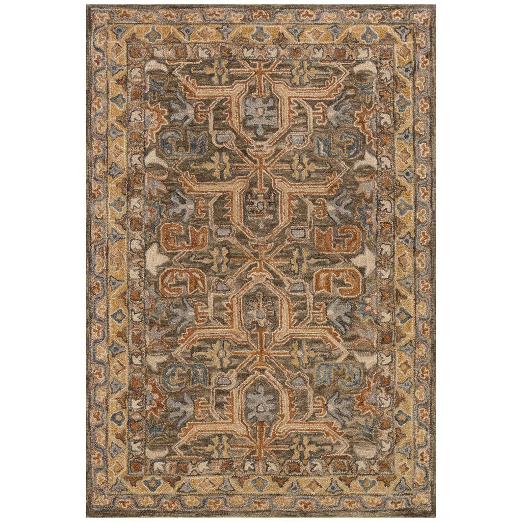 Tapis Loloi Victoria VK-01 Noyer et Multi
