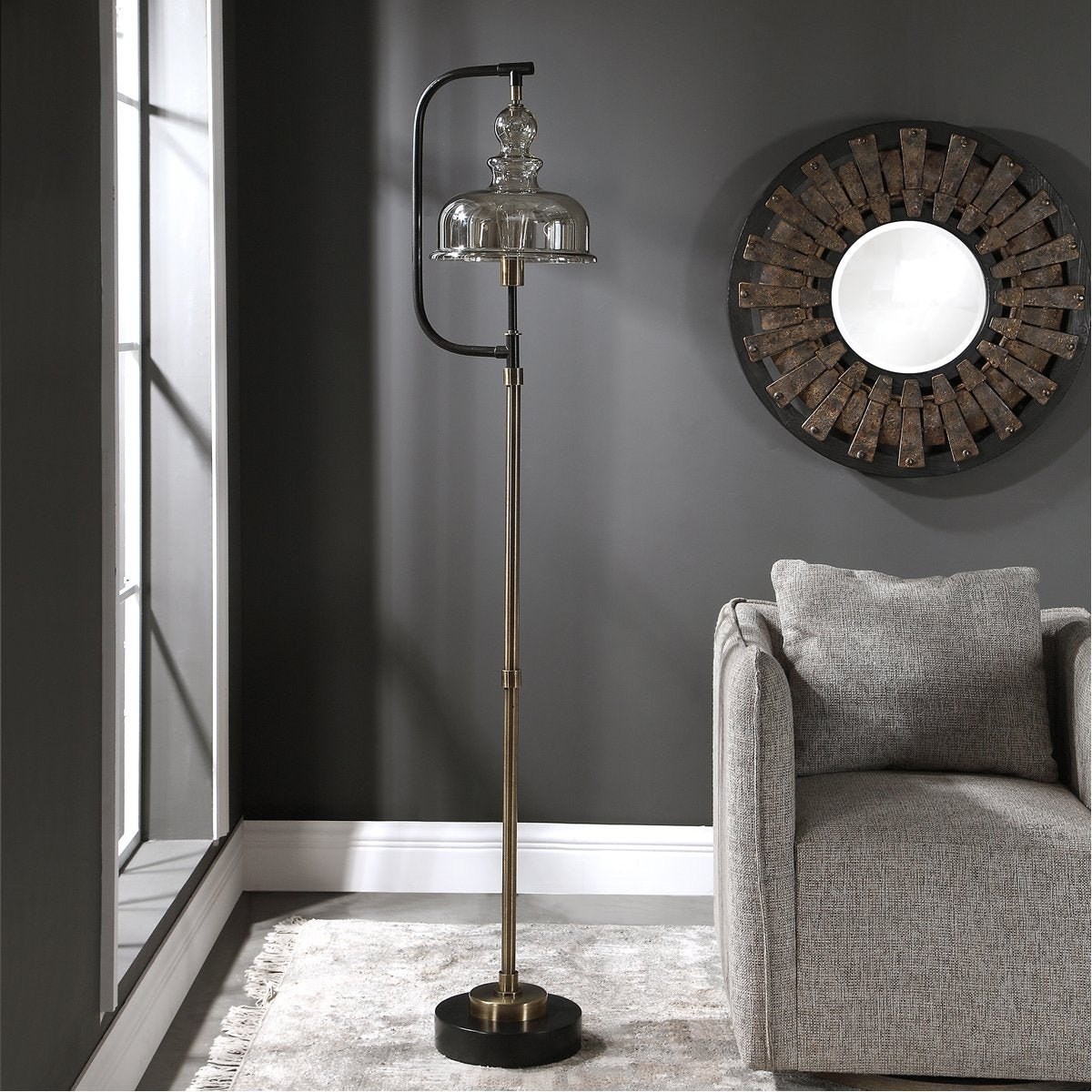 Lampadaire industriel Uttermost Elieser