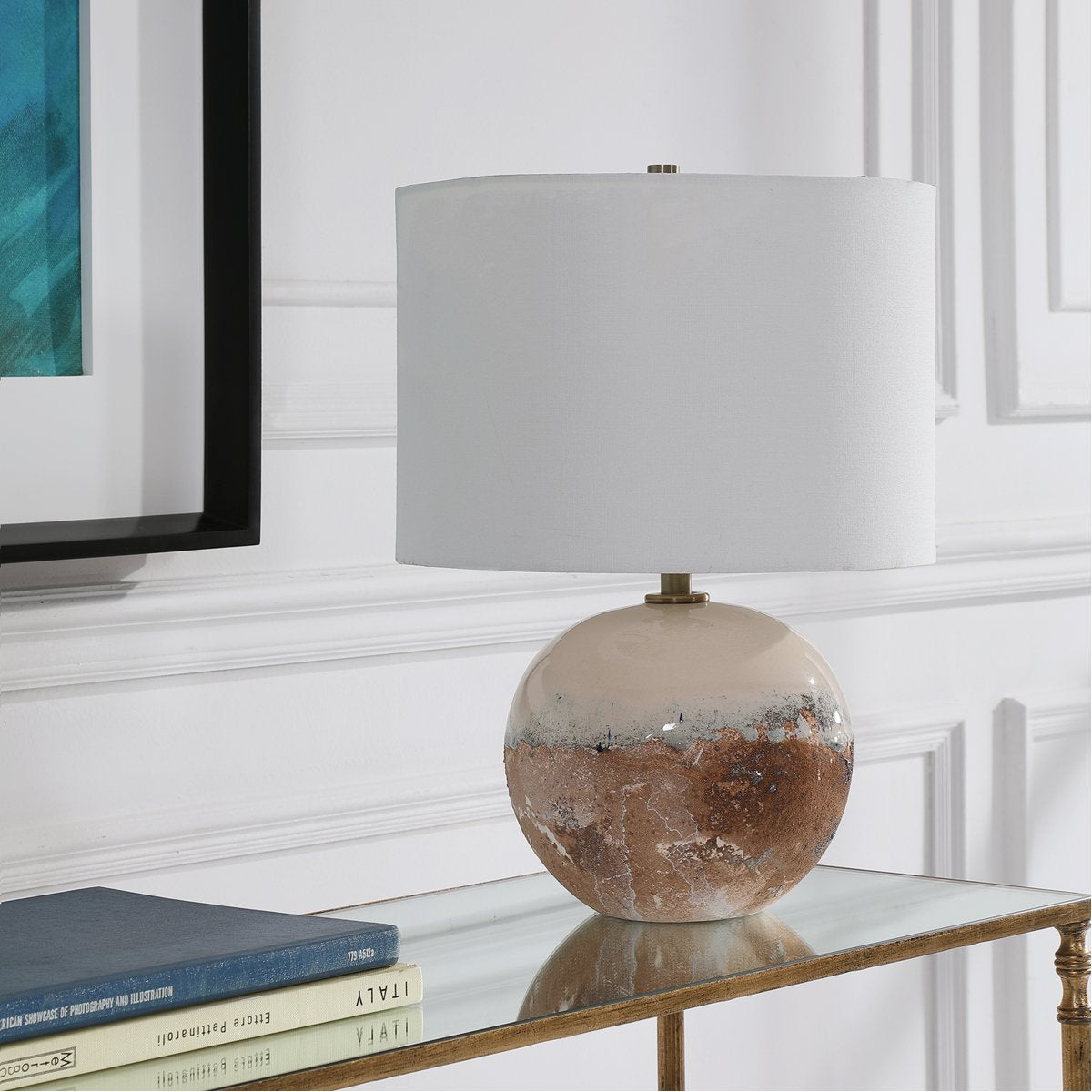 Lampe d'appoint en terre cuite Uttermost Durango