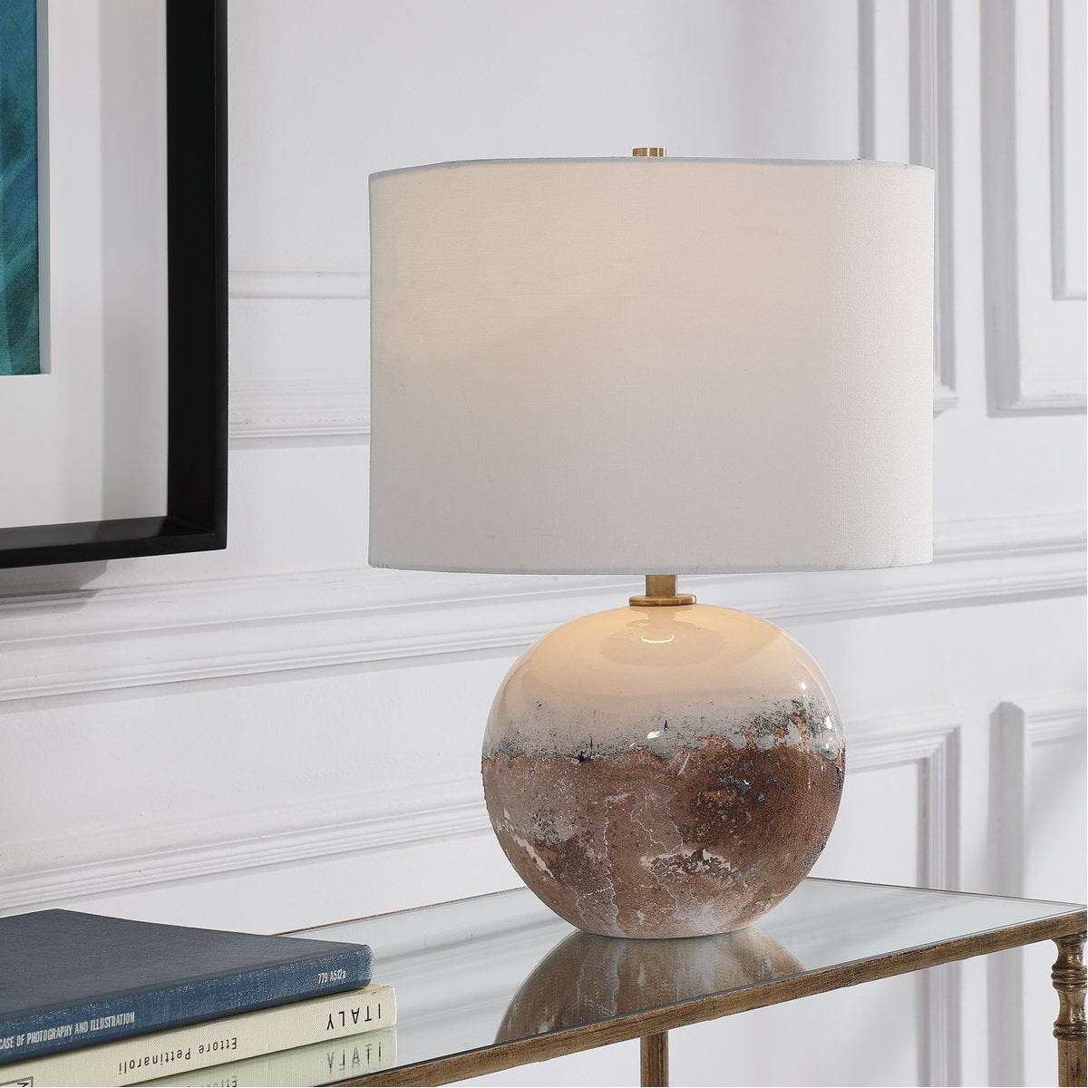Lampe d'appoint en terre cuite Uttermost Durango