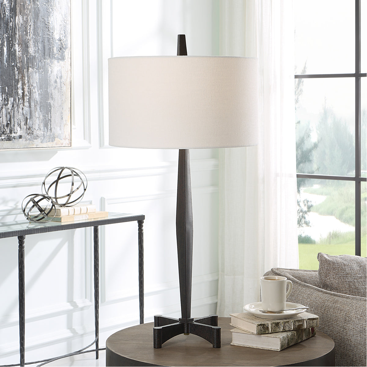 Lampe de table en métal antirouille Uttermost Counteract