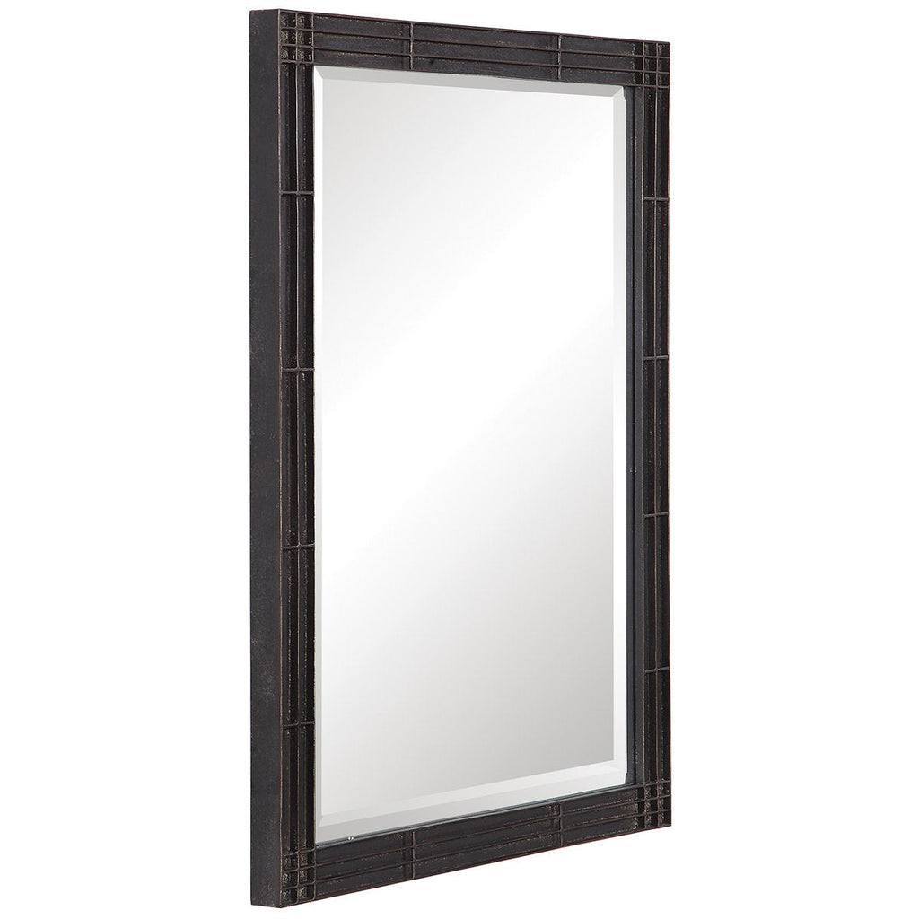 Miroir de courtoisie noir vieilli Uttermost Gower
