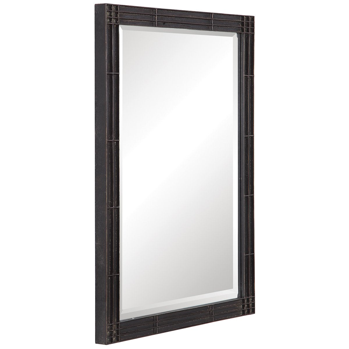 Miroir de courtoisie noir vieilli Uttermost Gower