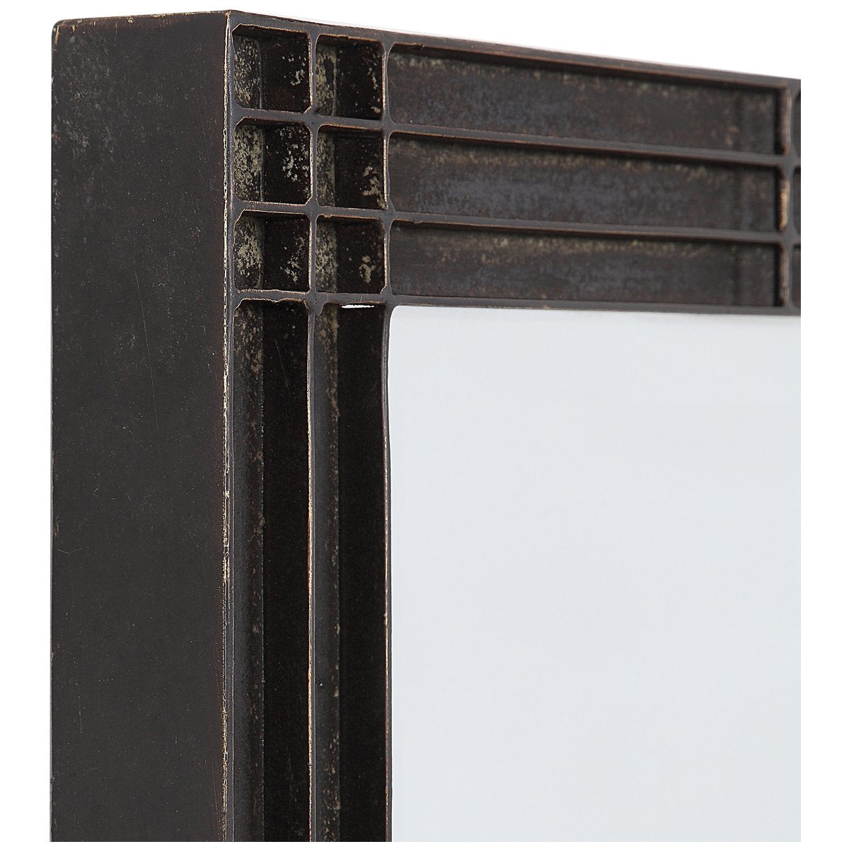 Miroir de courtoisie noir vieilli Uttermost Gower