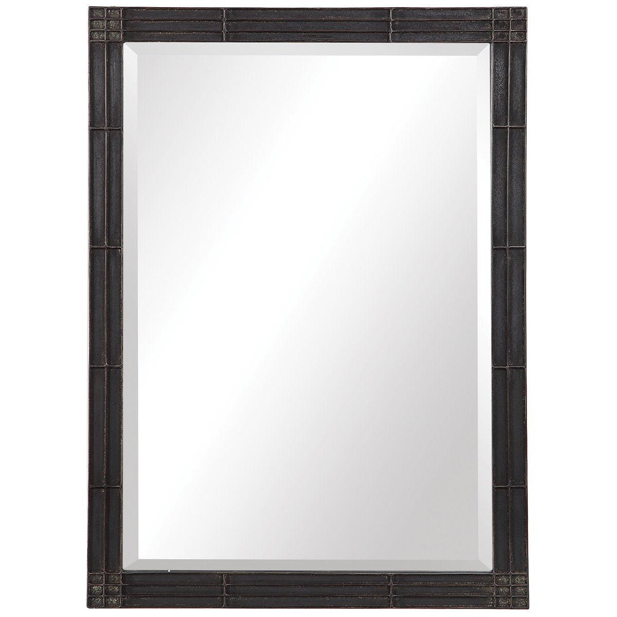 Miroir de courtoisie noir vieilli Uttermost Gower