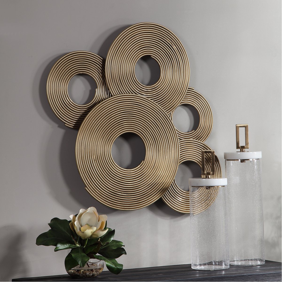 Décoration murale avec anneaux en or Uttermost Ahmet