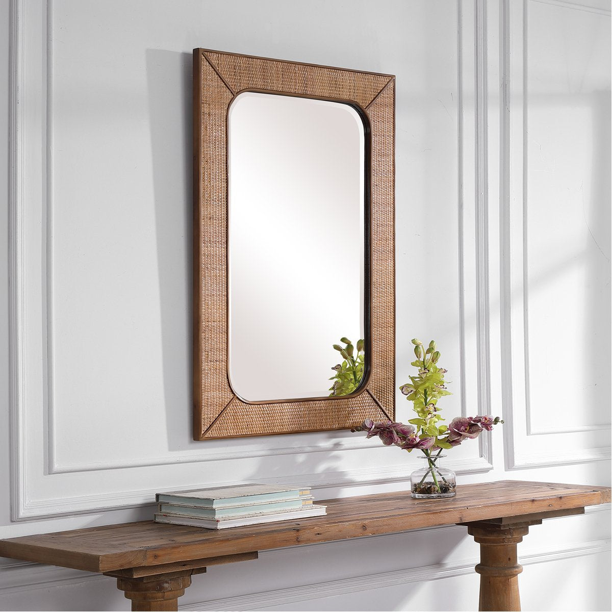 Miroir en rotin Uttermost Tahiti