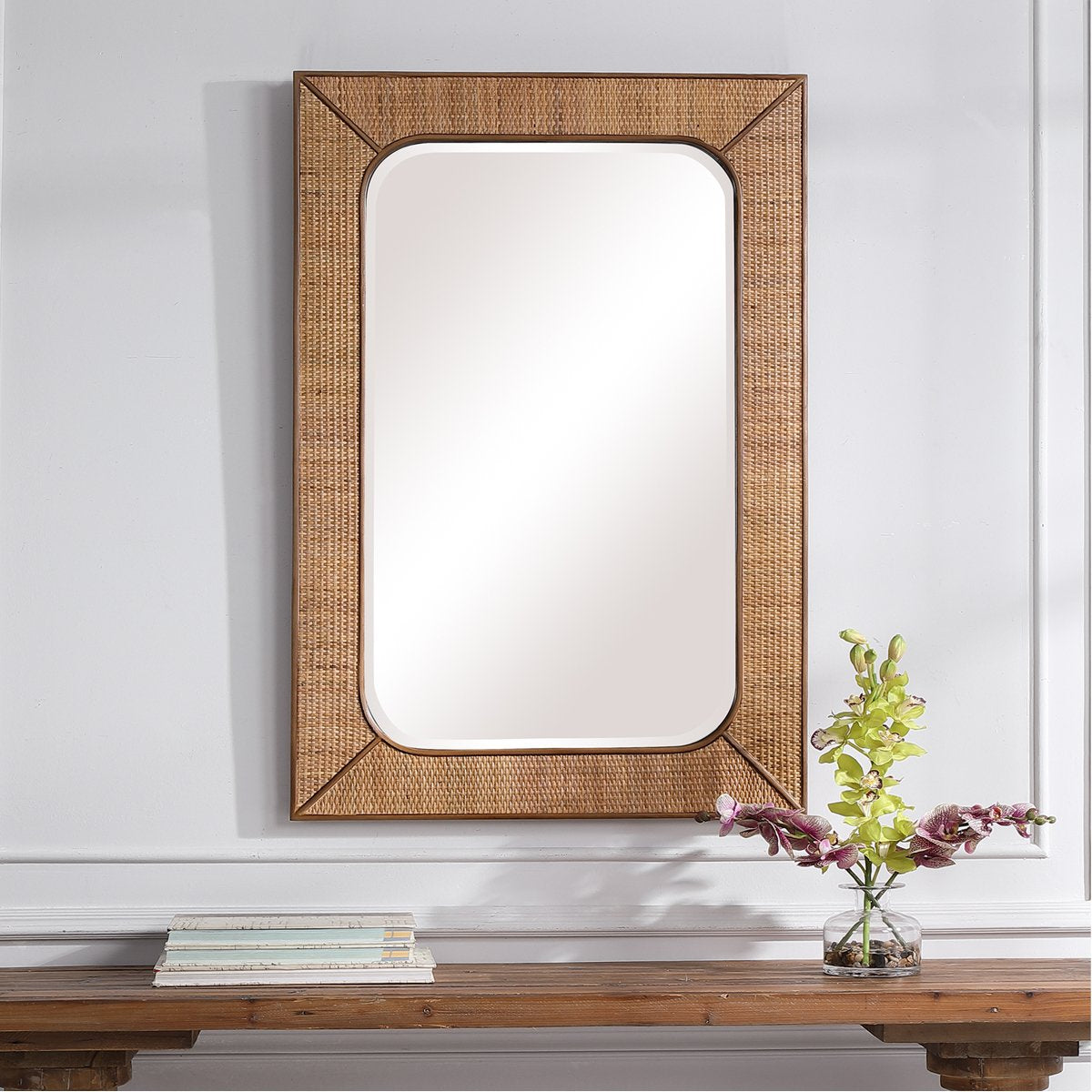 Miroir en rotin Uttermost Tahiti