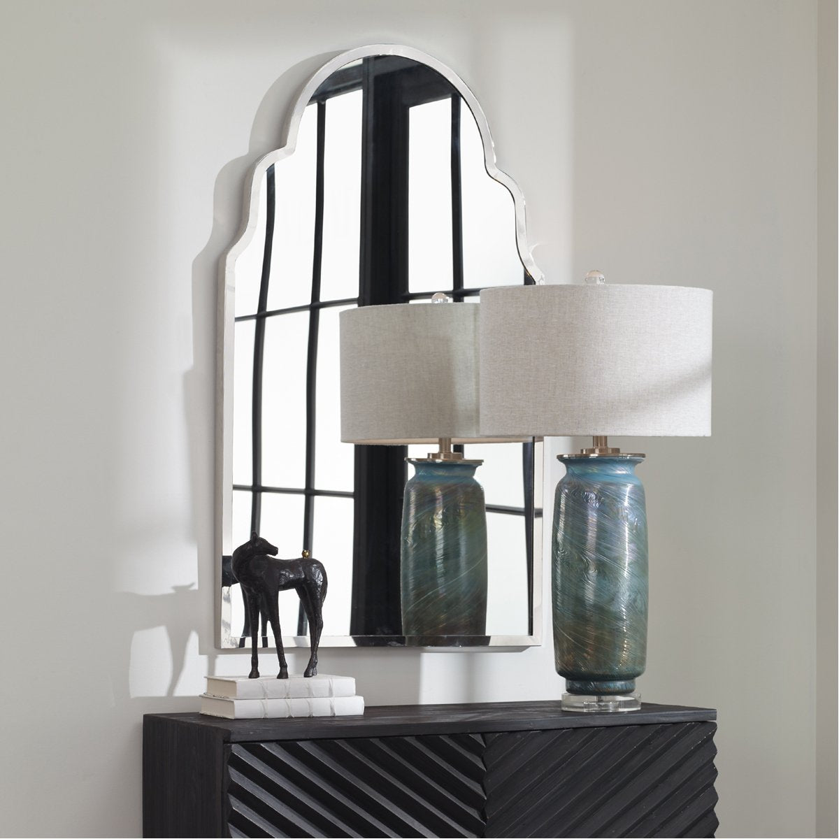 Miroir en arche nickelé Uttermost Brayden